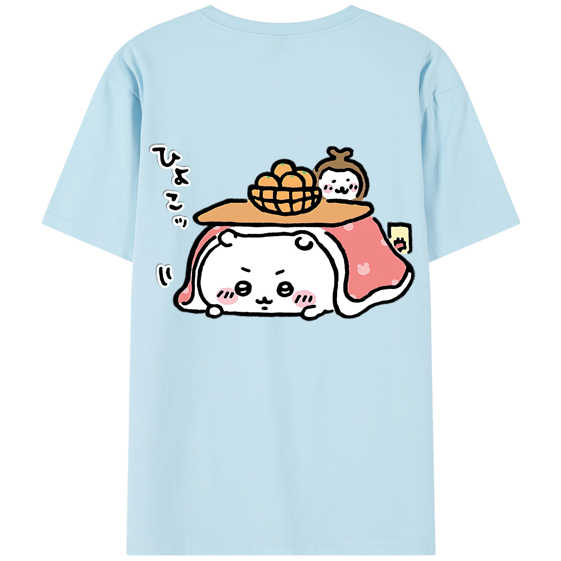 （画像用） ちいかわ ちいかわ Chii-kawa chiikawa 綿100％半袖Tシャツ（背面プリント）